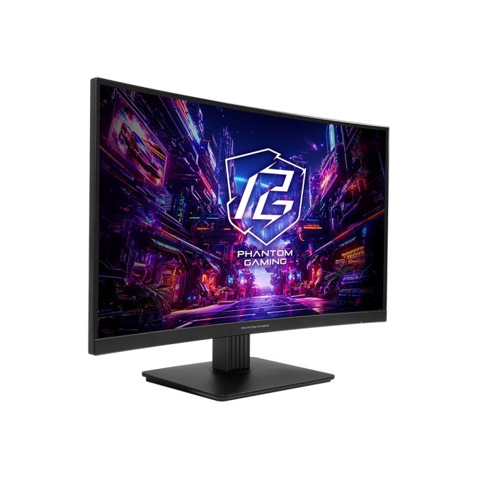Монитор, ASRock, PG27QRT1B, 27", VA, 2560x1440, 180 Гц, 1мс, 16:9, 300 кд/м, 178/178, 5000:1, HDMIx2, DPx1, Черный