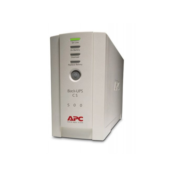 Источник бесперебойного питания, APC, Back-UPS BK500EI, Линейно-интерактивный, Мощность 500ВА/300Вт, Напольный, 230В, Вых: 3 x IEC 13, RBC2, Чёрный