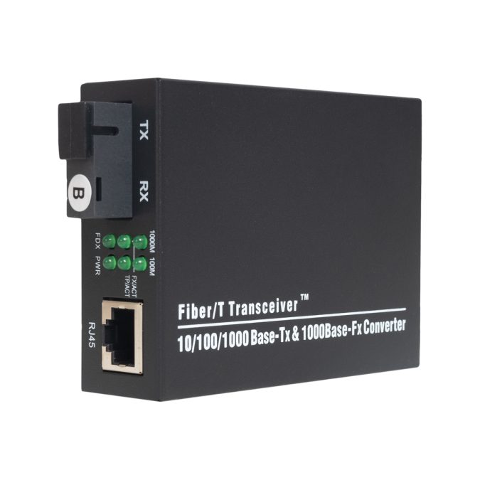 Медиаконвертер, А-Оптик, AO-MC-GE-20DB, SC SM 10/100/1000-Base-T / 100/1000Base-FX Media Converter, Tx1550nm/Rx1310nm, 20km