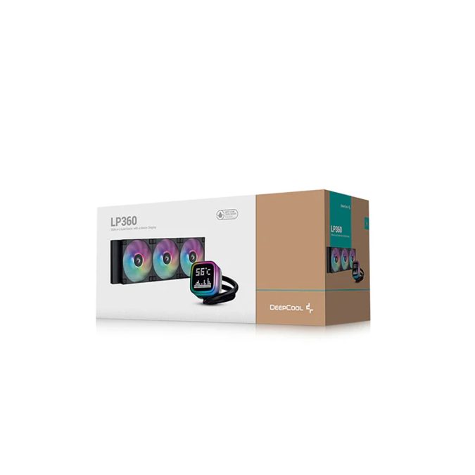 Кулер с водяным охлаждением, Deepcool, LP360 R-LP360-BKMSNC-G-1, Intel 1851/1700/1200/115х и AMD AM5/AM4/, TDP 300W, 3*120мм FD12 ARGB, 600-2400 RPM±10%, 72,04CFM, 38,71 dB(A), Чёрный