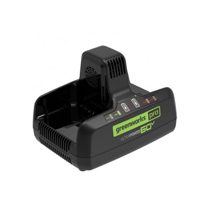 Быстрое зарядное устройство для двух аккумуляторов, Greenworks, 2954407, 60V, 10А