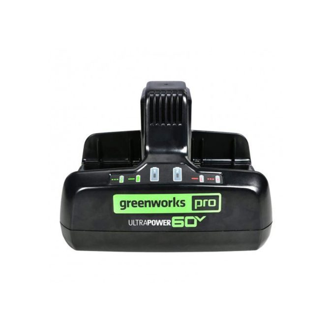 Быстрое зарядное устройство для двух аккумуляторов, Greenworks, 2954407, 60V, 10А