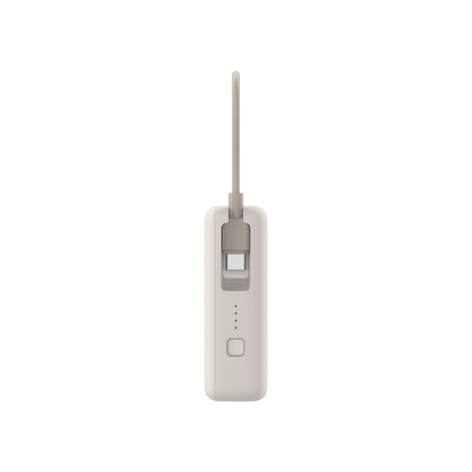 Портативный внешний аккумулятор, Xiaomi, 33W Power Bank 10000mAh (Integrated Cable) Tan GL, PB1033MI/BHR9333GL, Мощность 33 Вт, 80.9*65.9*26мм, Встроеный кабель, 3 выходных порта USB-C*1, USB-C (встроеный кабель)*1, USB-A, Бежевый