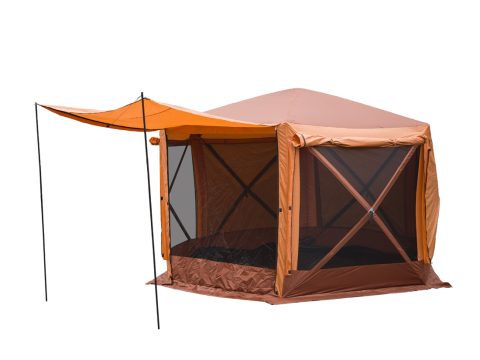 Шатер, XG Aurora Camping, 2906-B, Складной, Шестисторонний, 366 x 366 x 228 cm, Терракотовый, Коричневая коробка