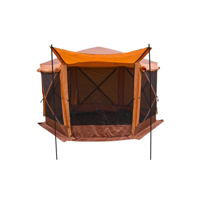 Шатер, XG Aurora Camping, 2906-B, Складной, Шестисторонний, 366 x 366 x 228 cm, Терракотовый, Коричневая коробка