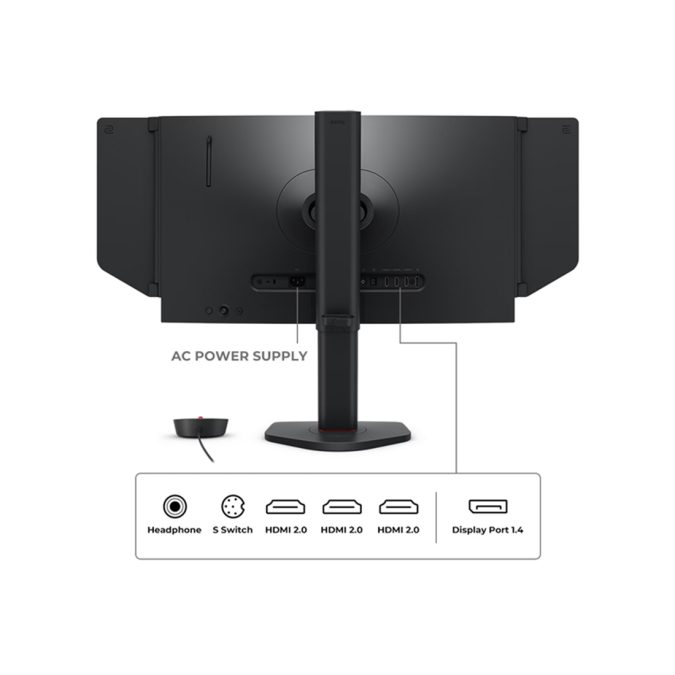 Монитор, ZOWIE, XL2566X+, 9H.LMRLB.QB, 24.1", 1920x1080, TN, 400 Гц, 16:9, 320 кд/м2, 1000:1, 1 мс, 16.7 млн., 178/178, HDMI*3, DP*1, Аудиопорт*1, встроенный БП, VESA 100*100 мм, Регулировка высоты/наклона/вращения, S Switch (5-way), кабели HDMI/DP в комплекте, Чёрный