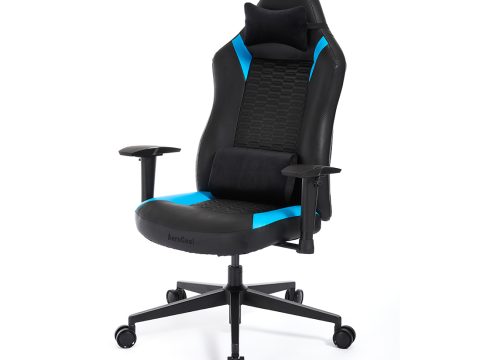 Игровое компьютерное кресло, Aerocool, CROWN Smart Racer Blue, Искусственная кожа PU AIR, (Ш)65*(Г)70*(В)122 (132) см, Черно-Синий