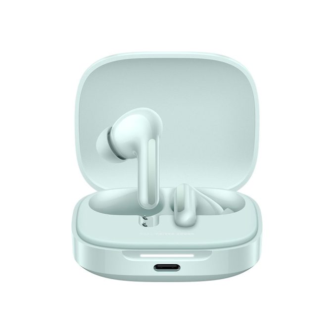 Наушники, Redmi, Buds 6, Coral Green, BHR9245GL/M2429E1, Работа с одного заряда 10 часов, Длительность работы с кейсом 42 часа, Зарядный порт Type-C, Время заряда батареи кейса 2 часа, Bluetooth 5.4, Вес 5 гр (Наушники)/43,2 гр (Общий вес), Размеры 61.01*51.71*24.80 мм, Зеленый (Мятный)
