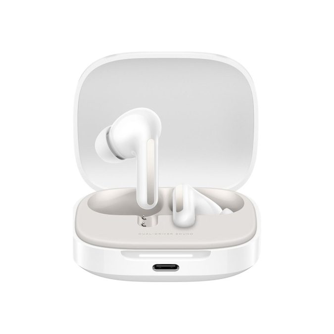 Наушники, Redmi, Buds 6, Cloud White, BHR9250GL/M2429E1, Работа с одного заряда 10 часов, Длительность работы с кейсом 42 часа, Зарядный порт Type-C, Время заряда батареи кейса 2 часа, Bluetooth 5.4, Вес 5 гр (Наушники)/43,2 гр (Общий вес), Размеры 61.01*51.71*24.80 мм, Белый