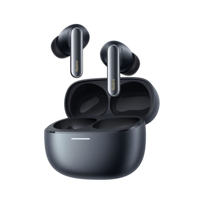 Наушники, Redmi, Buds 6 Pro Space Black, M2430E1/BHR9307GL, Батарея 54 мАч (наушники), 480 мАч (кейс), Время работы 9 часов (наушники)/36 часов (с кейсом), Размер продукта 61,05*48,28*25,17 мм, Зарядный порт Type-C, Время зарядки около 2 часов (кейс), Bluetooth 5.3, Вес 5,2 гр (наушник)/46,5 гр (с кейсом), Hi-Res Audio, 55 дБ/4кГц, 3 микрофона, Черный