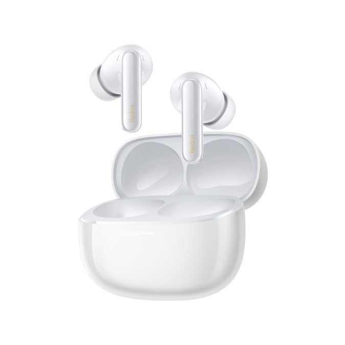 Наушники, Redmi, Buds 6 Pro Glacier White, M2430E1/BHR9310GL, Батарея 54 мАч (наушники), 480 мАч (кейс), Время работы 9 часов (наушники)/36 часов (с кейсом), Размер продукта 61,05*48,28*25,17 мм, Зарядный порт Type-C, Время зарядки около 2 часов (кейс), Bluetooth 5.3, Вес 5,2 гр (наушник)/46,5 гр (с кейсом), Hi-Res Audio, 55 дБ/4кГц, 3 микрофона, Белый