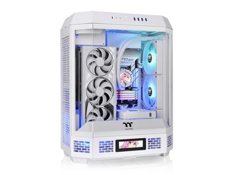 Компьютерный корпус, Thermaltake, The Tower 600 White, CA-1Z1-00M6WN-00, Mid Tower, ATX / M-ATX / M-ITX, Type-C*1, USB 3.0*4, HD+Audio*1, 2*140мм вентиляторы, Высота процессорного кулера до 210мм, Длина VGA до 400мм, 1*3,5/3*2,5, Сталь/Пластик/Закаленное стекло, 550х420х286,4мм, Без Б/П, Белый