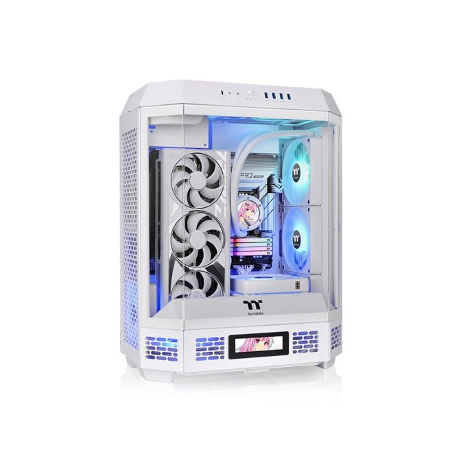 Компьютерный корпус, Thermaltake, The Tower 600 White, CA-1Z1-00M6WN-00, Mid Tower, ATX / M-ATX / M-ITX, Type-C*1, USB 3.0*4, HD+Audio*1, 2*140мм вентиляторы, Высота процессорного кулера до 210мм, Длина VGA до 400мм, 1*3,5/3*2,5, Сталь/Пластик/Закаленное стекло, 550х420х286,4мм, Без Б/П, Белый