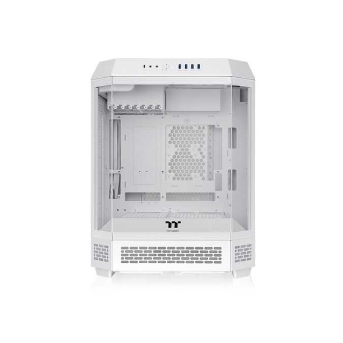Компьютерный корпус, Thermaltake, The Tower 600 White, CA-1Z1-00M6WN-00, Mid Tower, ATX / M-ATX / M-ITX, Type-C*1, USB 3.0*4, HD+Audio*1, 2*140мм вентиляторы, Высота процессорного кулера до 210мм, Длина VGA до 400мм, 1*3,5/3*2,5, Сталь/Пластик/Закаленное стекло, 550х420х286,4мм, Без Б/П, Белый