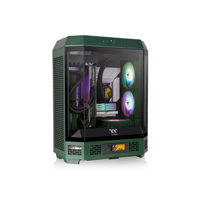 Компьютерный корпус, Thermaltake, The Tower 600 White, CA-1Z1-00MCWN-00, Mid Tower, ATX / M-ATX / M-ITX, Type-C*1, USB 3.0*4, HD+Audio*1, 2*140мм вентиляторы, Высота процессорного кулера до 210мм, Длина VGA до 400мм, 1*3,5/3*2,5, Сталь/Пластик/Закаленное стекло, 550х420х286,4мм, Без Б/П, Racing Green