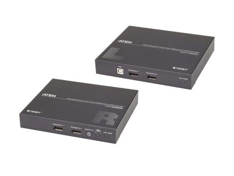 КВМ-удлинитель, ATEN, CE924-AT-G, USB, DisplayPort, Dual View HDBaseT, 2.0, 1x KVM-удлинитель CE924L (локальный модуль), 1x KVM-удлинитель CE924R (удаленный модуль)