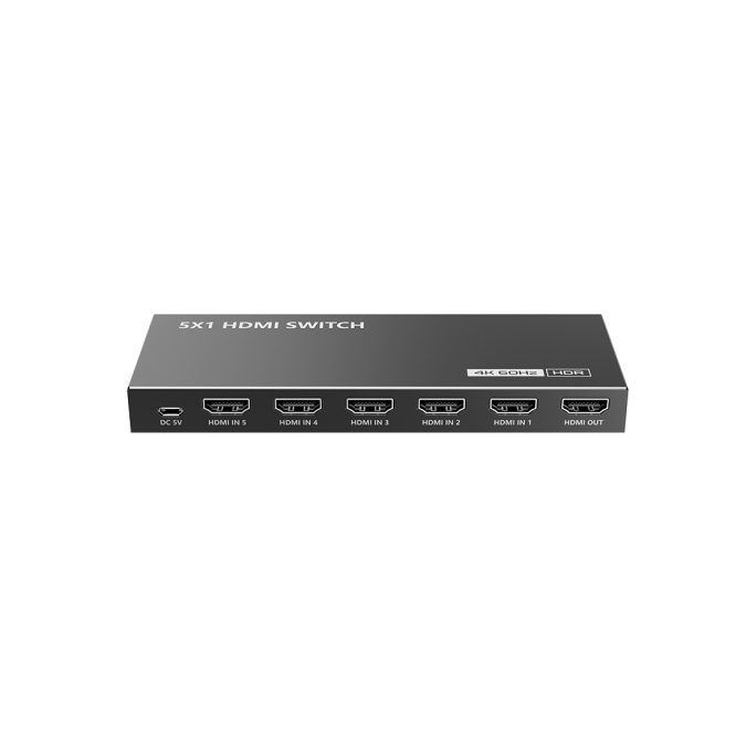 Переключатель HDMI, Lenkeng, LKV501HDR-V3.0, (4Kx2K@60Hz, 5x1)