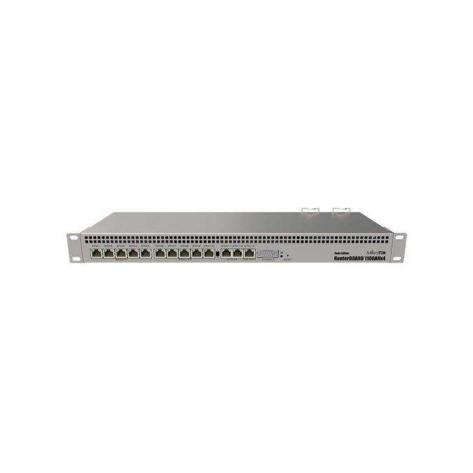 Маршрутизатор, MikroTik, RB1100AHx4 Dude Edition, RB1100Dx4, 13 портов 10/100/1000М, 802.3af/at, RouterOS, консольный порт RS232, 1 слот microSD, -40°С до 70 °C