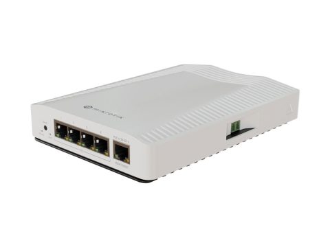 Коммутатор, MikroTik, CRS304-4XG-IN, Cloud Router Switch, 1 порт 10/100/1000М, 4 порта 1G/2.5G/5G/10G, 802.3af/at, RouterOS, -40°С до 70 °C
