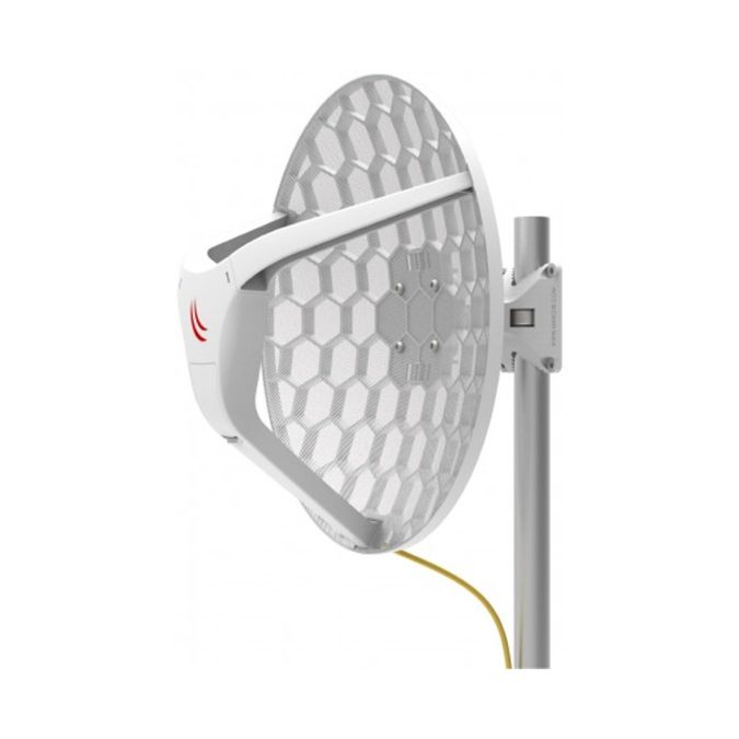 Точка доступа, MikroTik, RBLHG5kit, LHG 5 Tripack, 1 порт 10/100М, 802.11a/n, 300 Mbit/s, 5 GHz, 24.5dBi, PoE-IN Passive PoE, RouterOS, -40°С до 70 °C, IP54 (упаковка 3 штуки)