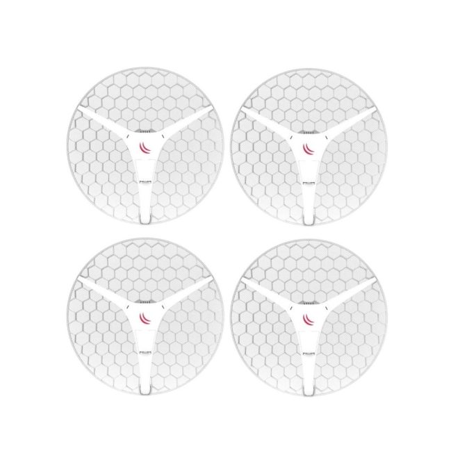 Точка доступа, MikroTik, RBLHG-5HPnD-XL4pack, LHG XL HP5, 1 порт 10/100М, 802.11a/n, 300 Mbit/s, 5 GHz, 27dBi, PoE-IN Passive PoE, RouterOS, -40°С до 70 °C, IP54 (упаковка 4 штуки)