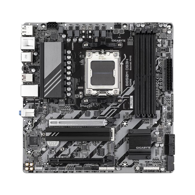 Материнская плата, Gigabyte, B850M DS3H (4719331866518), AM5, B850, 4xDDR5 4400/4800/5200/8200(OC), 4xSATA3, 2xM.2 (PCIe 4.0 x4/x2), RAID, 1xHDMI, 2хDP, 2xPCI-Ex16, mATX