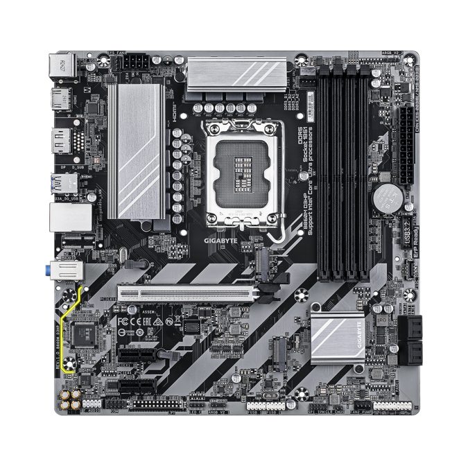 Материнская плата, Gigabyte, B860M D3HP (4719331866860), LGA1851, iB860, 4xDDR5 5600/6400/9066(OC), 4xSATA3, Raid, 2xM.2 (PCI-E 4.0x4/x2), 1хDP, 1xHDMI, 3xPCI-Ex16, mATX
