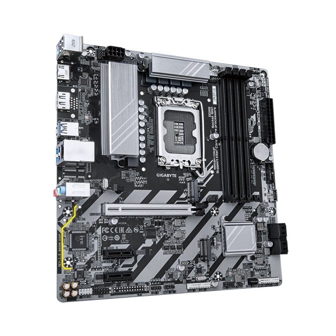 Материнская плата, Gigabyte, B860M D3HP (4719331866860), LGA1851, iB860, 4xDDR5 5600/6400/9066(OC), 4xSATA3, Raid, 2xM.2 (PCI-E 4.0x4/x2), 1хDP, 1xHDMI, 3xPCI-Ex16, mATX