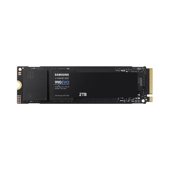 Твердотельный накопитель SSD, Samsung, 990 EVO PLUS MZ-V9S2T0BW, 2TB, M.2 PCIe 4.0 x4 / 5.0 x2 NVMe, 7250/6300 Мб/с