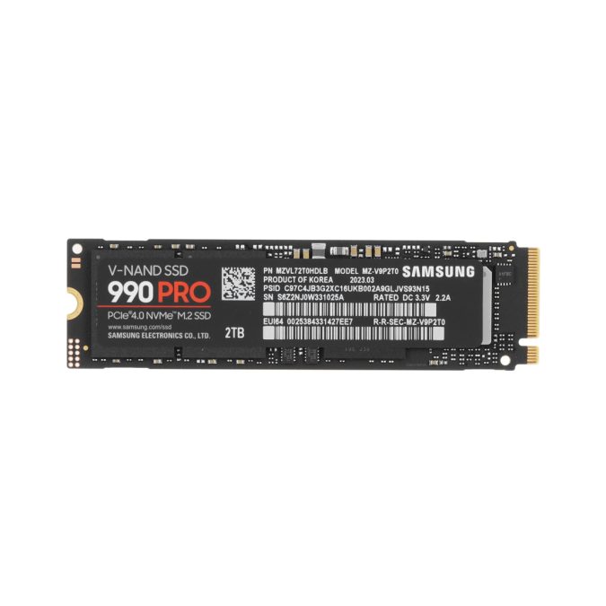 Твердотельный накопитель SSD, Samsung, 990 PRO MZ-V9P2T0BW, 2TB, M.2 PCIe 4.0 NVMe, 7450/6900 Мб/с