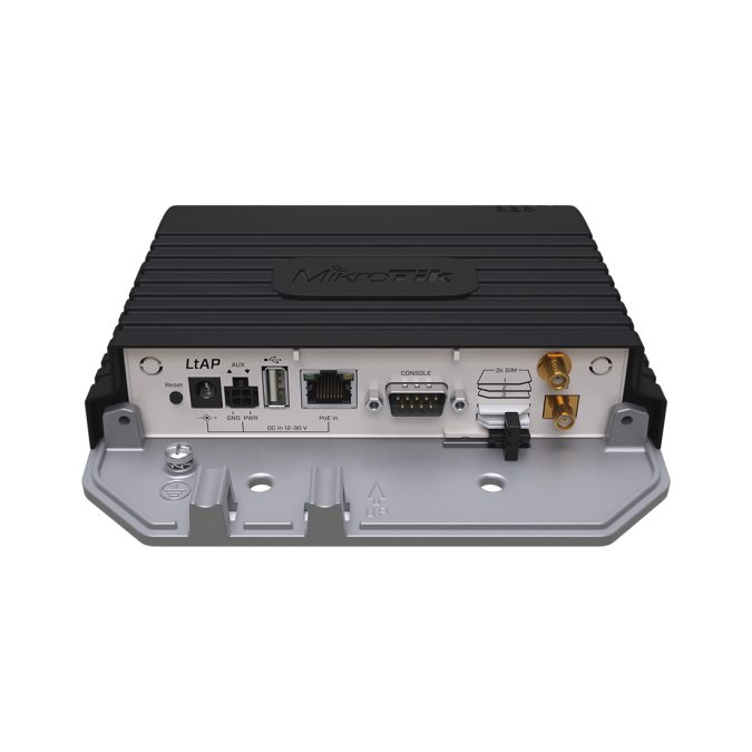 Точка доступа, MikroTik, LtAP-2HnD&FG621-EA&LR8G, LtAP LR8 LTE6 kit, 1 порт 10/100/1000М, 2,4 GHz, 802.11b/g/n, 300 Mbit/s, 3 Modem (Mini SIM), RouterOS, -40°С до 70 °C
