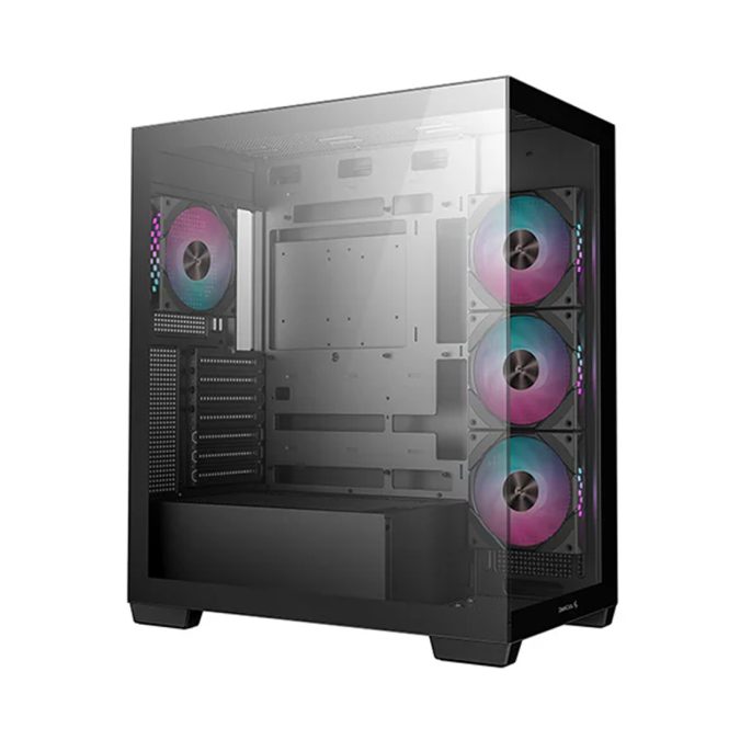 Компьютерный корпус, Deepcool, CG580 4F R-CG580-BKADA4-G-1, ATX/Micro ATX/Mini-ITX, USB 3.1*1/3.0*2, HD-Audio, 4*120мм ARGB, Высота процессорного кулера до 176мм, Длина VGA до 410мм (до 262 мм с радиатором), 2*3.5"/2*2.5", Сталь 0,6, 437х235х501мм, Без Б/П, Чёрный