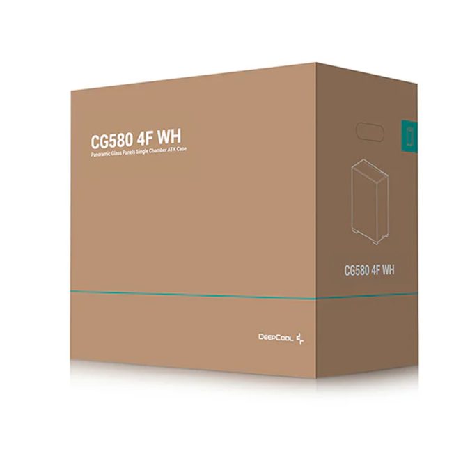 Компьютерный корпус, Deepcool, CG580 4F WH R-CG580-WHADA4-G-1, ATX/Micro ATX/Mini-ITX, USB 3.1*1/3.0*2, HD-Audio, 4*120мм ARGB, Высота процессорного кулера до 176мм, Длина VGA до 410мм (до 262 мм с радиатором), 2*3.5"/2*2.5", Сталь 0,6, 437х235х501мм, Без Б/П, Белый