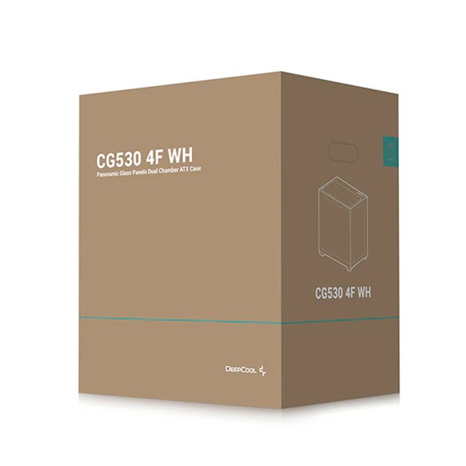 Компьютерный корпус, Deepcool, CG530 4F WH R-CG530-WHADA4-G-1, ATX/Micro ATX/Mini-ITX, USB 3.1*1/3.0*2, Audio+Mic, 4*120mm ARGB, Высота процессорного кулера до 160мм, Длина VGA до 410мм, 2*3.5"/2+1*2.5", Слот 7, Сталь 0,6, 440x285x399мм, Без Б/П, Белый