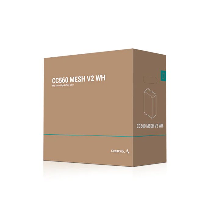 Компьютерный корпус, Deepcool, CC560 MESH V2 WH R-CC560-WHAMA4-G-2, ATX/Micro ATX/Mini-ITX, USB 3.0*2, HD-Audio, 4*120mm ARGB, Высота процессорного кулера до 165мм, Длина VGA до 370мм, 2*3.5"/2+1*2.5", Слот 7, Сталь 0,6, 432x215x483мм, Без Б/П, Белый