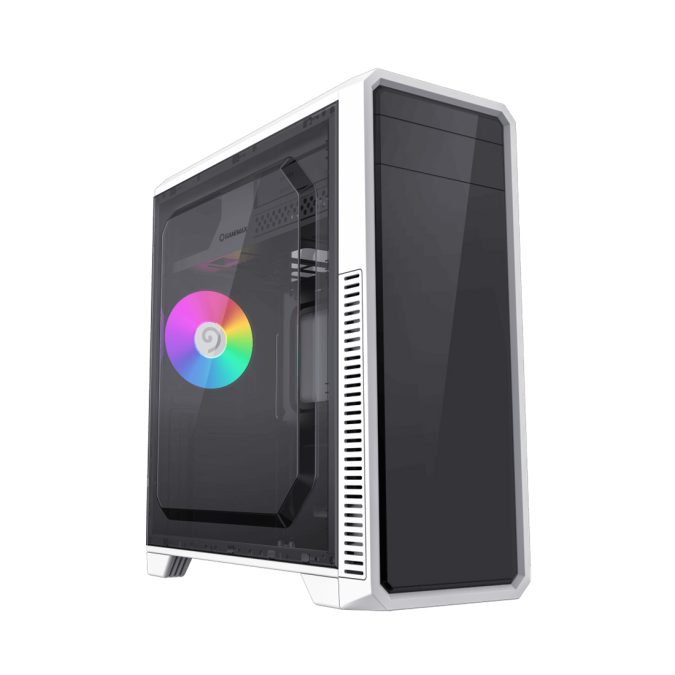 Компьютерный корпус, Gamemax, 1108-5961R0028, G561E-BK, Mid-Tower, ATX/mATX/Mini-ITX, USB3.0*1 / USB2.0*2, HD-Audio, Кулер 1*12см FRGB, Высота процессорного кулера 160мм, Длина VGA 360мм, Количество отсеков 2*3,5" / 2*2,5" /1*5,25", Сталь/Закаленное стекло, 370x180x427мм, Без Б/П, Черный