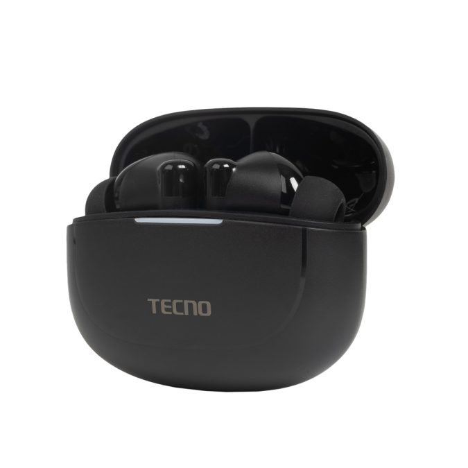 Беспроводные наушники, TECNO, Buds 4 Air, BD04 Air, 20 Гц - 20000 Гц, вес 29 г, 35 мАч (один наушник), 320 мАч (кейс), Bluetooth 5.4, Type-C, (Black) Черный