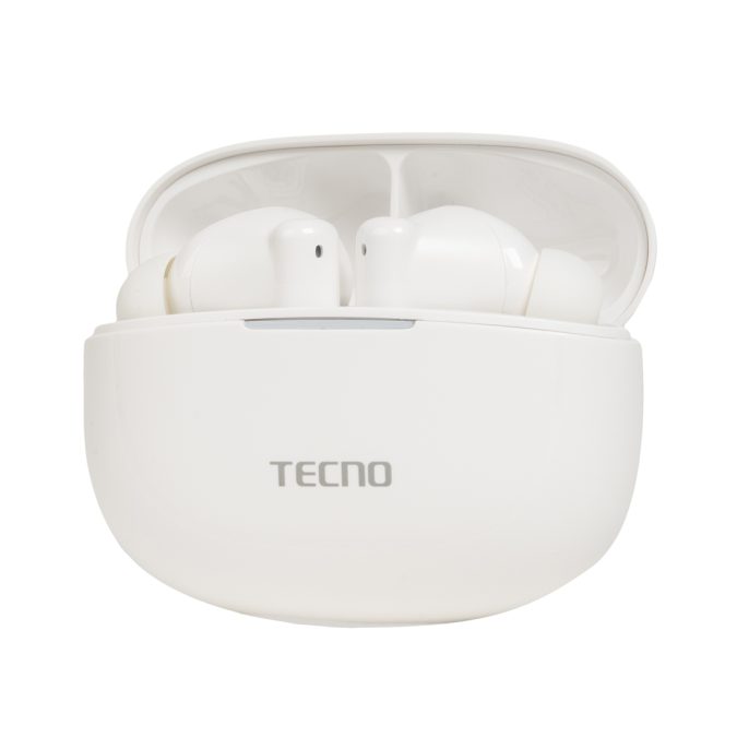 Беспроводные наушники, TECNO, Buds 4 Air, BD04 Air, 20 Гц - 20000 Гц, вес 29 г, 35 мАч (один наушник), 320 мАч (кейс), Bluetooth 5.4, Type-C, (White) Белый