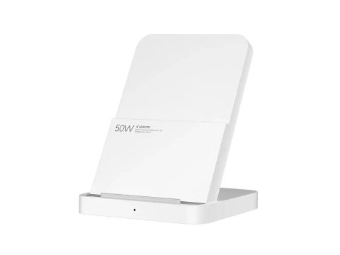 Беспроводное зарядное устройство, Xiaomi, 50W Wireless Charging Stand Pro, BHR7560GL/MDY-14-EN, 5–20V  3.25A max, 50W max, Q/HDXMT0003-2018, Бесшумный отвод тепла, Безопасно и надежно, Быстрая зарядка, Защита от перенапряжения, Защита от перегрева, Защита от перегрузки по току, Защита от пониженного напряжения, Обнаружение посторонних предметов, Защита от статического электричества, Белый