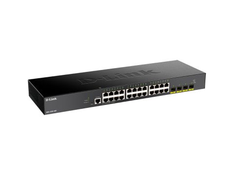 Коммутатор, D-Link, DGS-1250-28X/A1A, Управляемый L2, c 24 портами 10/100/1000Base-T и 4 портами 10GBase-X SFP+