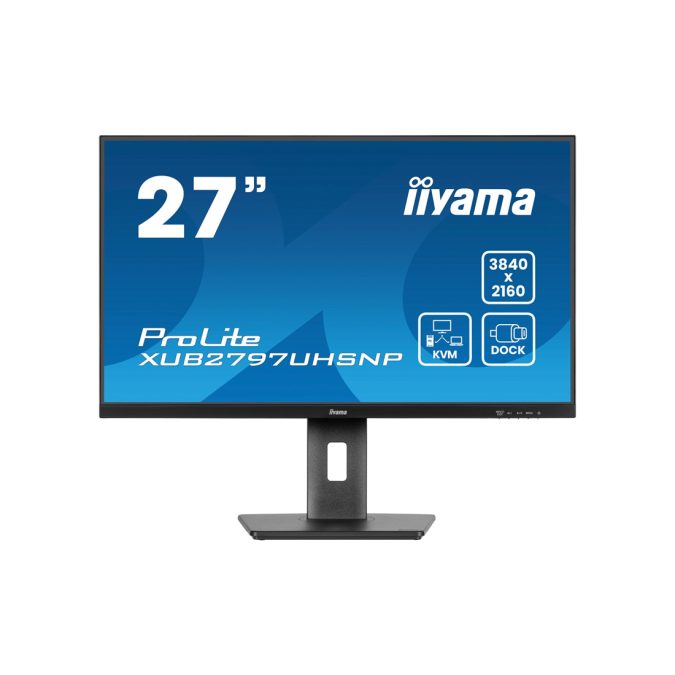 Монитор, iiyama, ProLite XUB2797UHSNP-B1, 27", 3840x2160, IPS, 60 ГЦ, HDMI x1, DP x1, USB (v3.2 x4), USB-C x1, 350 кд/м2, 1300:1, 4 мс, Регулировка наклона/поворота, 178/178, 16:9, Черный