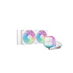 Кулер с водяным охлаждением, Deepcool, LP240 WH R-LP240-WHMSMC-G-1, Intel 1851/1700/1200/115х и AMD AM5/AM4/, TDP 280W, 2*120мм FD12 ARGB, 600-2400 RPM±10%, 72,04CFM, 38,71 dB(A), Белый