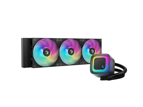 Кулер с водяным охлаждением, Deepcool, LE360 V2 R-LE360-BKAMMC-G-2, Intel 1851/1700/1200/115х и AMD AM5/AM4/, TDP 300W, 3*120мм ARGB, 500-2100 RPM±10%, 75.89CFM, 31,6 dB(A), Черный