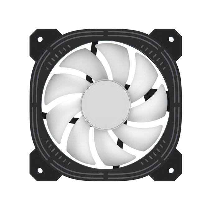 Кулер для компьютерного корпуса, Formula V, Nulight 12BK ARPW, 120мм ARGB, 450-1500±10% об/м, 45,03 CFM,  25.34 dB(A), ARBG 3pin +PWM 4pin, 120х120х25мм, Черный