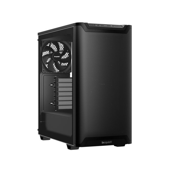 Компьютерный корпус, Bequiet!, Pure Base 501 Airflow Window, BGW74, Mid Tower, ATX/M-ATX/Mini-ATX, USB 3.2 Gen 2 Type C *1, USB 3.2 Type A*2, HD Audio/mic, 2*140 мм Pure Wings 3 PWM, Высота процессорного куллера до 178 мм, Длина VGA до 368 мм, 2*3,5"/5*2,5", Сталь/Пластик/Закаленное стекло, 450x232x443мм, Без Б/П, Черный