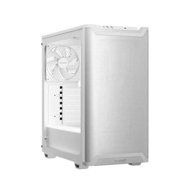 Компьютерный корпус, Bequiet!, Pure Base 501 Airflow Window, BGW75, Mid Tower, ATX/M-ATX/Mini-ATX, USB 3.2 Gen 2 Type C *1, USB 3.2 Type A*2, HD Audio/mic, 2*140 мм Pure Wings 3 PWM, Высота процессорного куллера до 178 мм, Длина VGA до 368 мм, 2*3,5"/5*2,5", Сталь/Пластик/Закаленное стекло, 450x232x443мм, Без Б/П, Белый