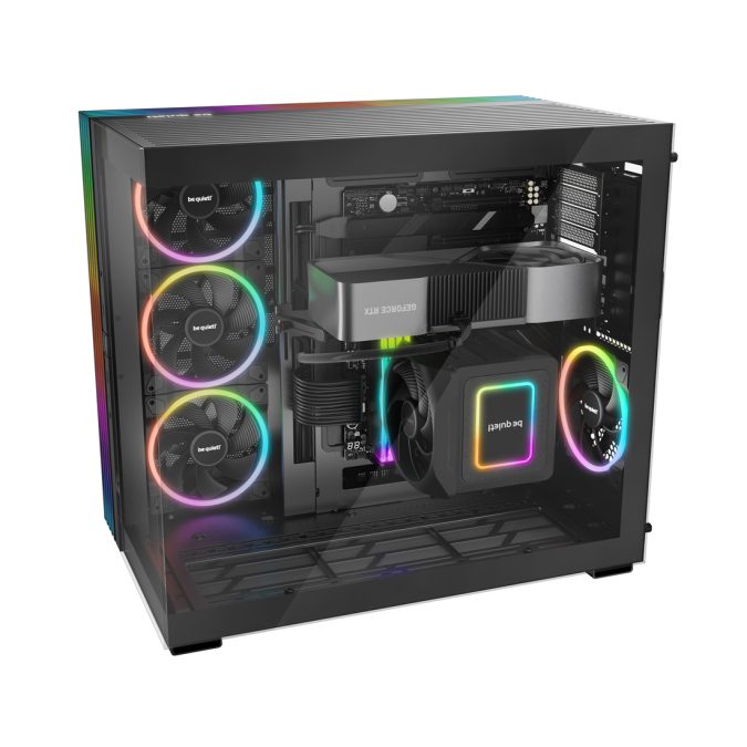 Компьютерный корпус, Bequiet!, Light Base 900 FX, BGW71, Full Tower, E-ATX/XL-ATX/ATX/M-ATX/Mini-ATX, USB 3.2 Gen 2 Type C *1, USB 3.2 Type A*2, HD Audio/mic, 3*140мм Light Wings Reversed, 1*140 мм Light Wings, Высота процессорного кулера до 190мм, Длина VGA до 495мм, 1*3,5/4*2,5, Сталь/Закаленное стекло, 532*327*465мм, Без Б/П, Черный