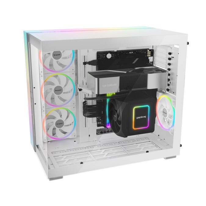 Компьютерный корпус, Bequiet!, Light Base 900 FX, BGW72, Full Tower, E-ATX/XL-ATX/ATX/M-ATX/Mini-ATX, USB 3.2 Gen 2 Type C *1, USB 3.2 Type A*2, HD Audio/mic, 3*140мм Light Wings Reversed, 1*140 мм Light Wings, Высота процессорного кулера до 190мм, Длина VGA до 495мм, 1*3,5/4*2,5, Сталь/Закаленное стекло, 532*327*465мм, Без Б/П, Белый