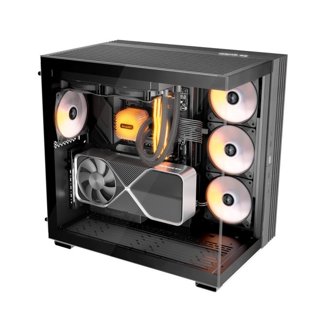 Компьютерный корпус, Bequiet!, Light Base 600 LX, BGW67, Mid Tower, ATX/M-ATX/M-ITX, USB 3.2 Gen 2 Type C *1, USB 3.2 Type A*2, HD Audio/mic, 3*120 мм Light Wings LX Reversed, 1*120 мм Light Wings LX, Высота процессорного кулера до 170мм, Длина VGA до 400мм, 2*2,5"/1*3,5", Сталь/Закаленное стекло, 554*390*523мм, Без Б/П, Черный