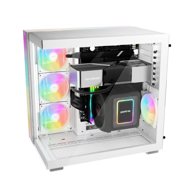 Компьютерный корпус, Bequiet!, Light Base 600 LX, BGW68, Mid Tower, ATX/M-ATX/M-ITX, USB 3.2 Gen 2 Type C *1, USB 3.2 Type A*2, HD Audio/mic, 3*120 мм Light Wings LX Reversed, 1*120 мм Light Wings LX, Высота процессорного кулера до 170мм, Длина VGA до 400мм, 1*3,5/2*2,5, Сталь/Закаленное стекло, 554*390*523мм, Без Б/П, Белый